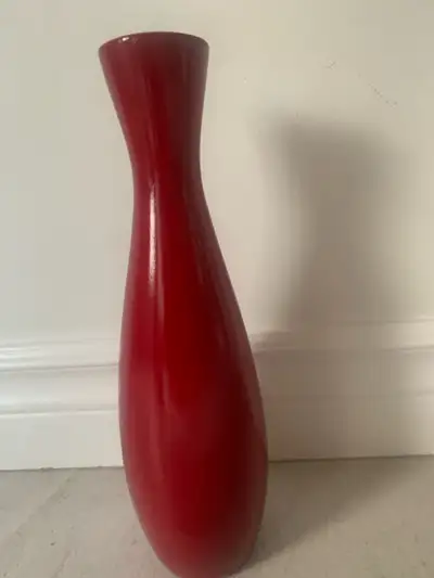 Cute red flower vase , View more