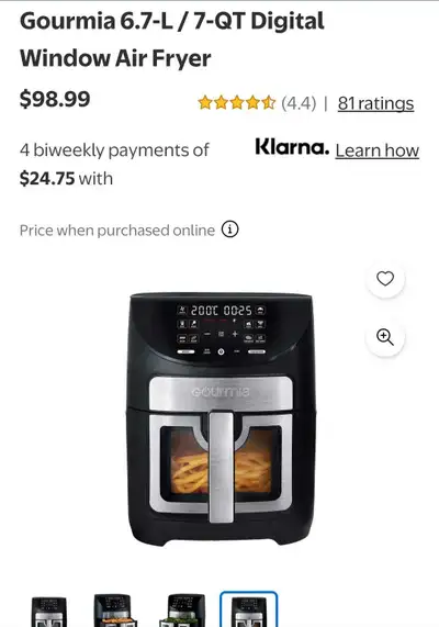 Gourmia 6.7-L / 7-QT Digital Window Air Fryer, View more