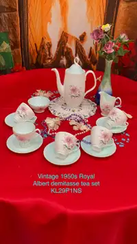 Vintage 1950 Discontinued Royal Albert Elfin demitasse cups 