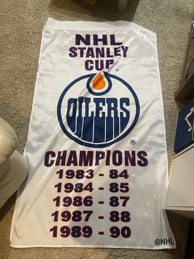 Oilers Stanley cup banner