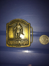 Captain Morgan Rum - Belt Buckle - Cast Brass 2.75" X 2.25"