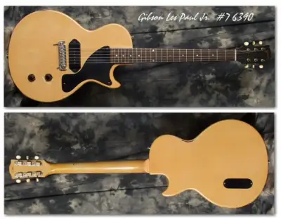 This Gibson Les Paul Jr. from 1957 has a great vibe and comes with a newer hardshell case. This guit...