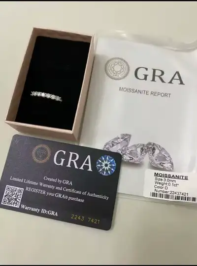 ✨  Moissanite Ring – D Color, VVS1 size 8, View more