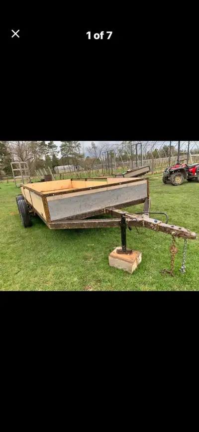 6.8X14 solid utility trailer, new flooring, new lights, new E brake, comes with ownership, it’s perf...