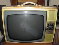 Vintage RCA New Vista television 19 inch portable tv b&w 1960s