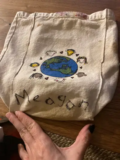 Free ‘Meagan’ fabric lunchbag/snackbag, View more