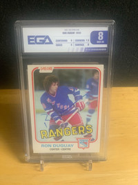 1981/82 OPC Ron Duguay Rangers EGA 8 Auto 9