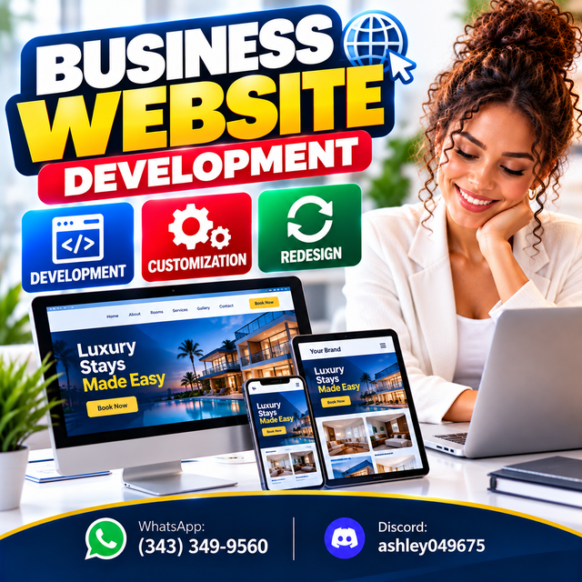 BOOKING BUSINESS WEBSITE DEVELOPMENT, CUSTOMIZATION, REDESIGN