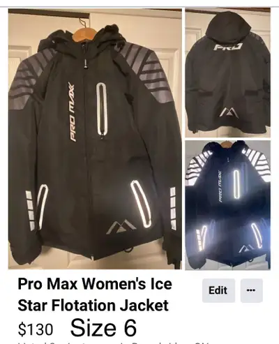 Women’s snowmobile float jacket. Brand new. S-M size 6 Bib float Pants size s-m. 200 for both