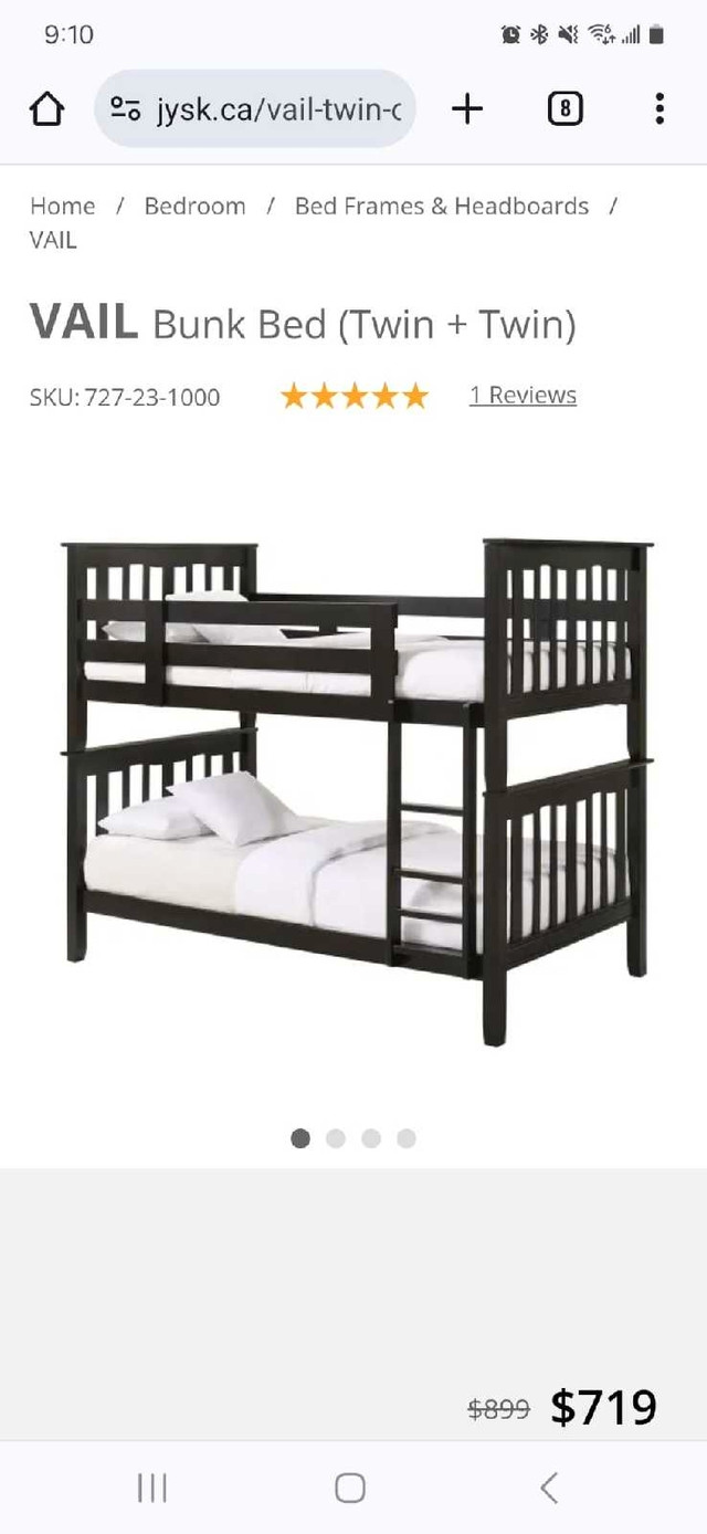 Twin Bunk Bed in Beds & Mattresses in Oshawa / Durham Region