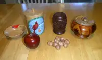 Wooden Bowl, 2 Containers with Lids and more