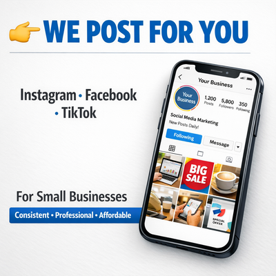 I Will Manage & Post on Your Social Media (IG, FB, TikTok) OTT, View more