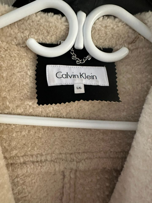 Calvin Klein Aviator jacket womens Size L Excellent Condition!! in Women's - Tops & Outerwear in Edmonton - Image 2