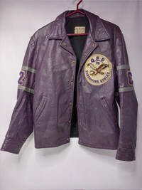 1975 Queen Elizabeth Park School Screaming Eagles Leather Jacket