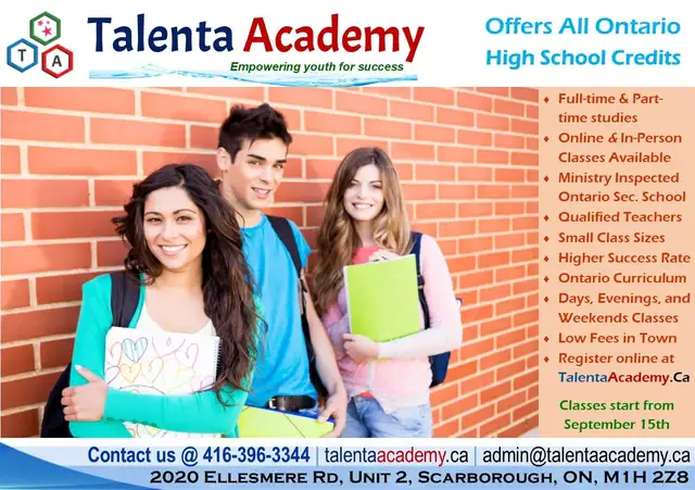 Ontario Secondary School Credit Course Class587820338576117762