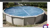 Toile solaire transparente pour piscine 24pieds ronde