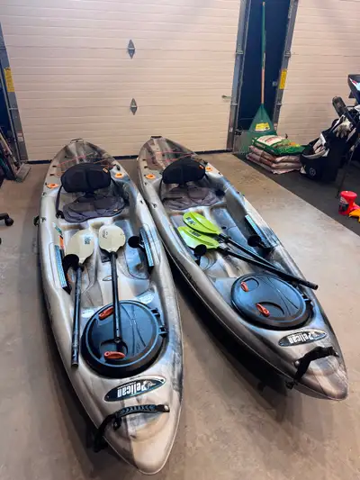 Pelican Strike 120X Kayaks – $600 Each Excellent condition Pelican Strike 120X sit-on-top fishing/re...