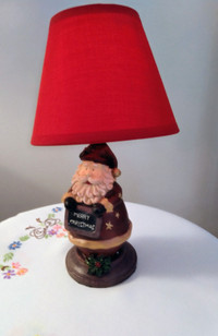 NEW, Santa lamp with red shade