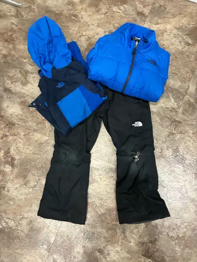 Northface ski pants and 2 jackets. Jackets can be worn as layered 2piece or individually. Pant has a...