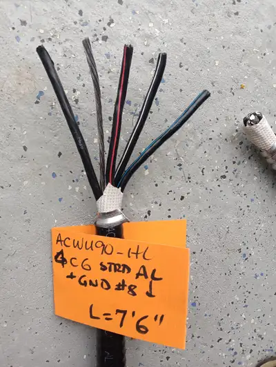Câble blindé ACWU90-HL 4C x 6 Awg Aluminium 50A 600V (7'6"), View more