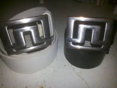 J Lindeberg  Golf Slater Leather Belt  Black And  White, View more