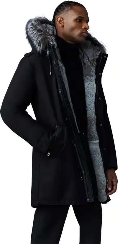 Mackage Moritz Rabbit Fur-Lined - Silver Fox Trim - MAKE AN OFFE, View more