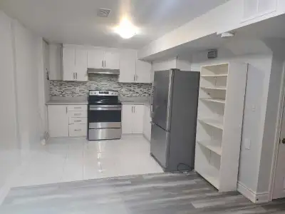 Side entrance basement apartment available from oct 1/ 2026 for working 2 adults. Total area 750sq 2...