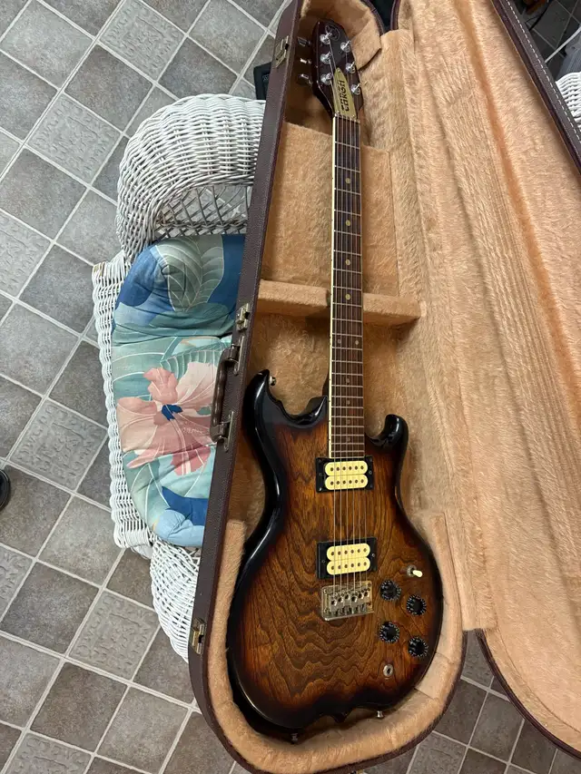 Guitar for sale with distortion pedal