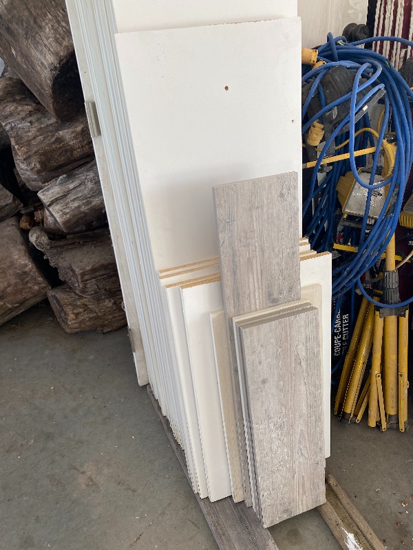 Melamine shelving, brackets, plinth blocks, lighting, ducting Other