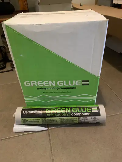 Green Glue 22 tubes stored indoors at room temperarture Great for soundproofing home theatre or musi...