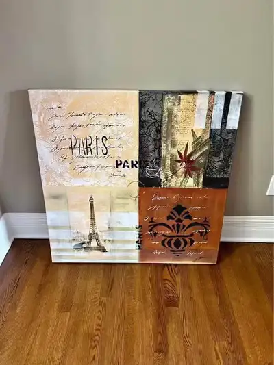 Paris Theme Wall Canvas Art Painting Decor, View more