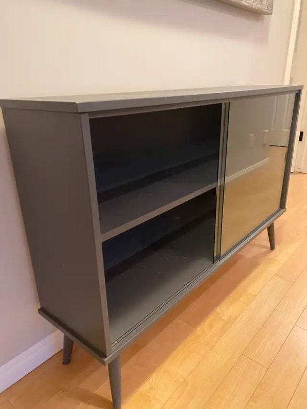 ***SOLD*** Vintage MCM Display Unit/ Bookcase with glass doors