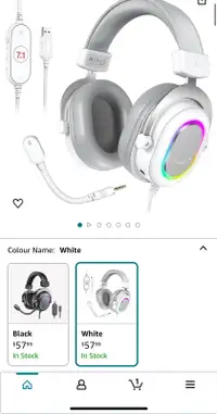 Fifine USB Gaming Headset, Wired Over-Ear Streaming RGB Headset 