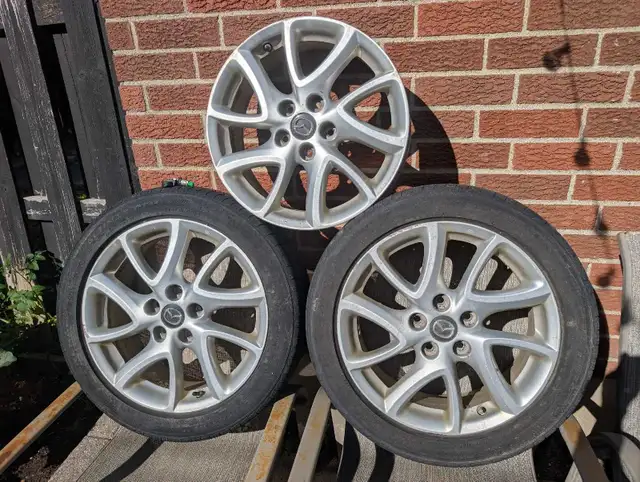 3 Mazda rims and 4 pressure sensors in Tires & Rims in Ottawa - Image 2