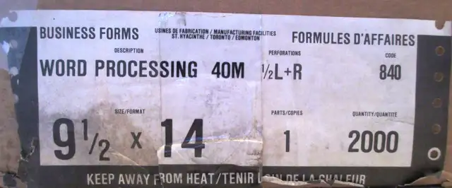 Legal size pin-feed computer printer paper in Printers, Scanners & Fax in Sudbury - Image 2