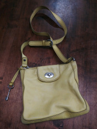 Yellow Fossil Leather Bag for Sale!