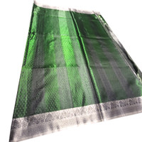 Green and Grey Sheen Saree Unstitched with Blouse Piece - NEW!