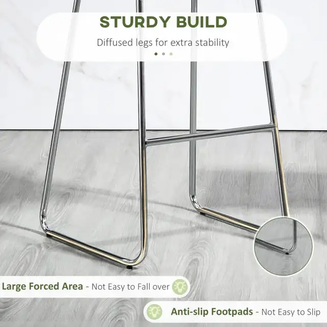 DUO Bar Stool Pub Chair Dining Stool w/ Backrest Steel Legs in Chairs & Recliners in Markham / York Region - Image 6