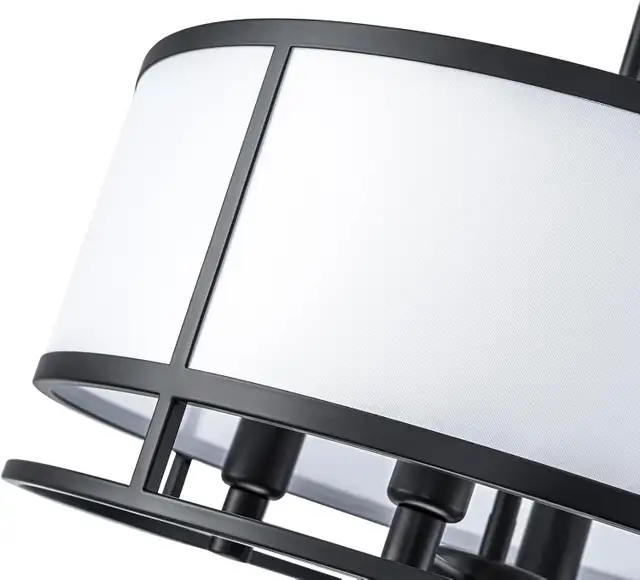 15.7" Modern Drum Chandelier for Dining Room, Kitchen, Entryway, in Indoor Lighting & Fans in Oshawa / Durham Region - Image 9