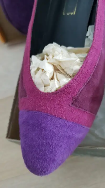 Vintage Suede Handbag & Matching Shoes, View more