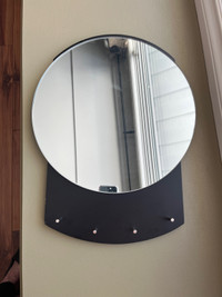 Entryway Mirror with Key Hooks