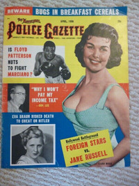 National Police Gazette lot x 4 1950 1960's JFK Castro Ali Welch