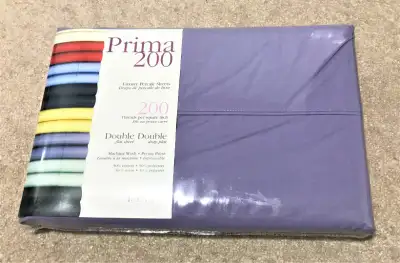 Brand NEW Prima 200 Thread Count Flat Sheet Double (Purple), View more