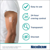 10 Nicoderm  Clear Transdermal Step 1 Patches 21 mg