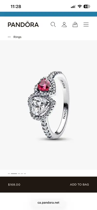 Pandora ring ( size 7 ) , View more