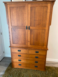 Armoire - Mission style 1/4 sawn oak.  Made locally