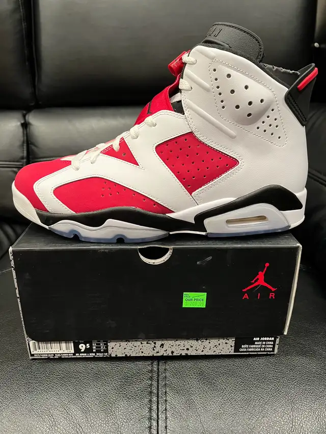 Air Jordan 6 Retro • Carmine • size 9.5 in Men's Shoes in City of Toronto - Image 2