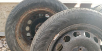 Tires with rims. set of two both 50$