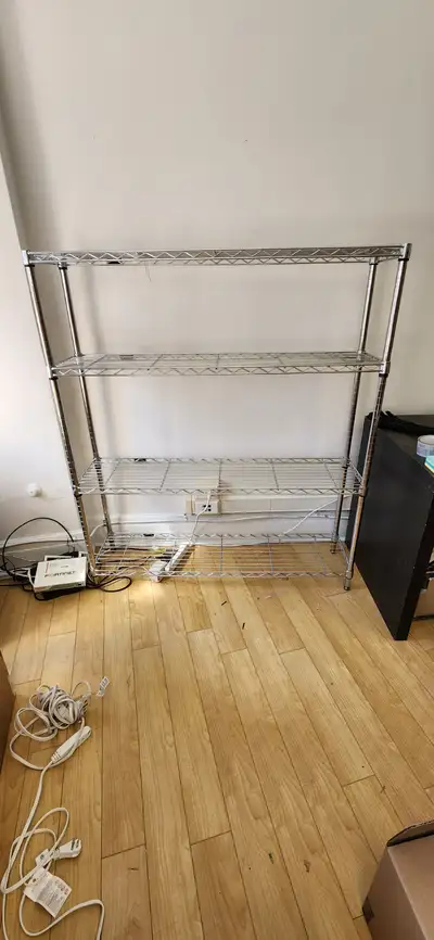 Selling 3 Chrome Wire Shelving Maximize storage in large office closets. Starter Units Shelves adjus...