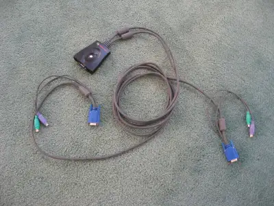 KVM Switch 2 Channel Avocent SVM200 PS2 VGA Keyboard Video Mouse, View more